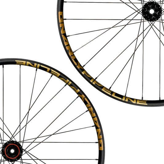 Gnarly Pipeline 30 Boost Alloy Mountain Bike Wheels Gold Rush Decals