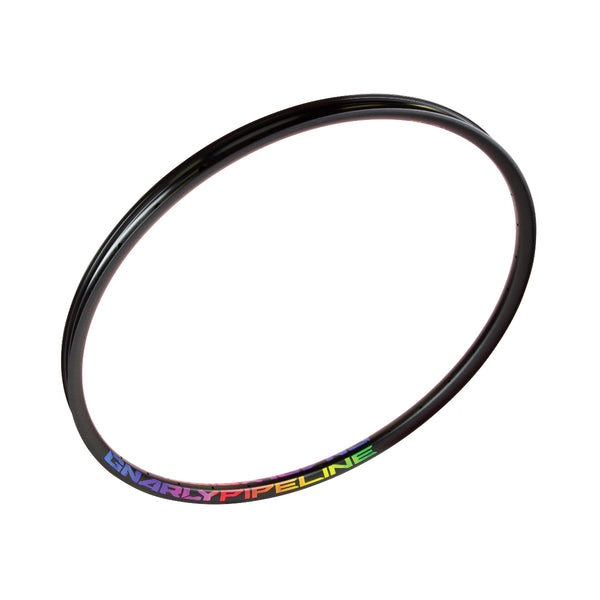 Gnarly Pipeline Spectrum Gray 30mm Internal Alloy Mtn Bike Rim Angle View