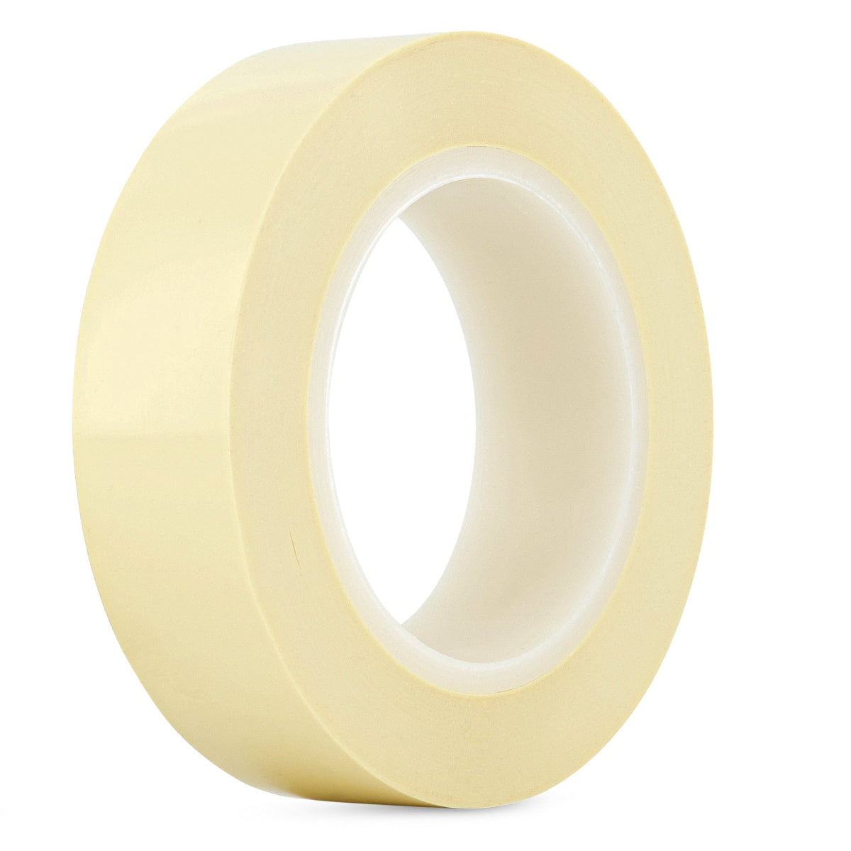 Gnarly yellow tubeless sticky tape roll with on a white background