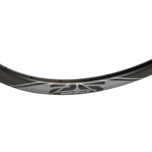 Closeup of Gnarly 25 Gravel Rim Decals