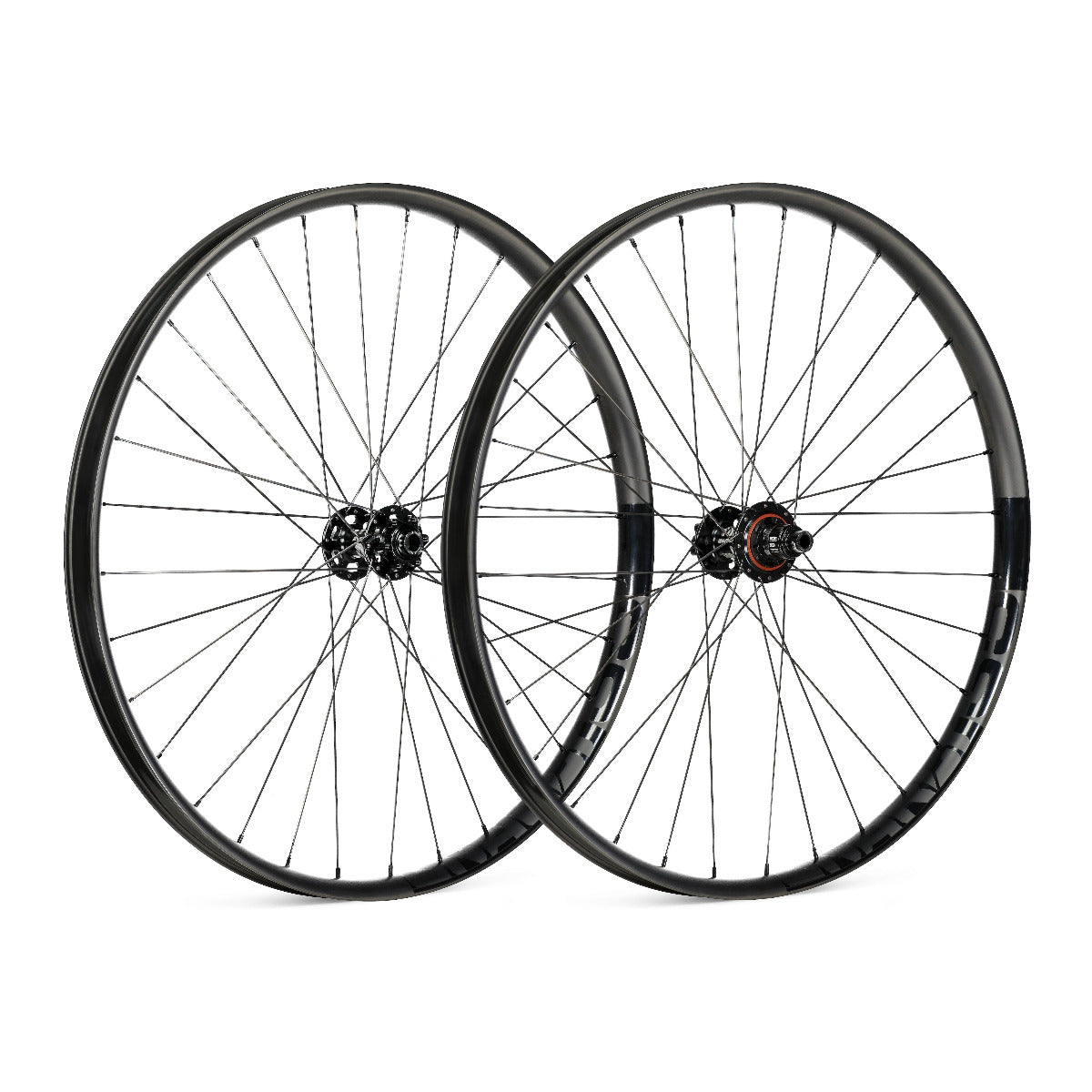 Gnarly 35 Boost 29" Carbon Mtn Bike Wheelset Angle View