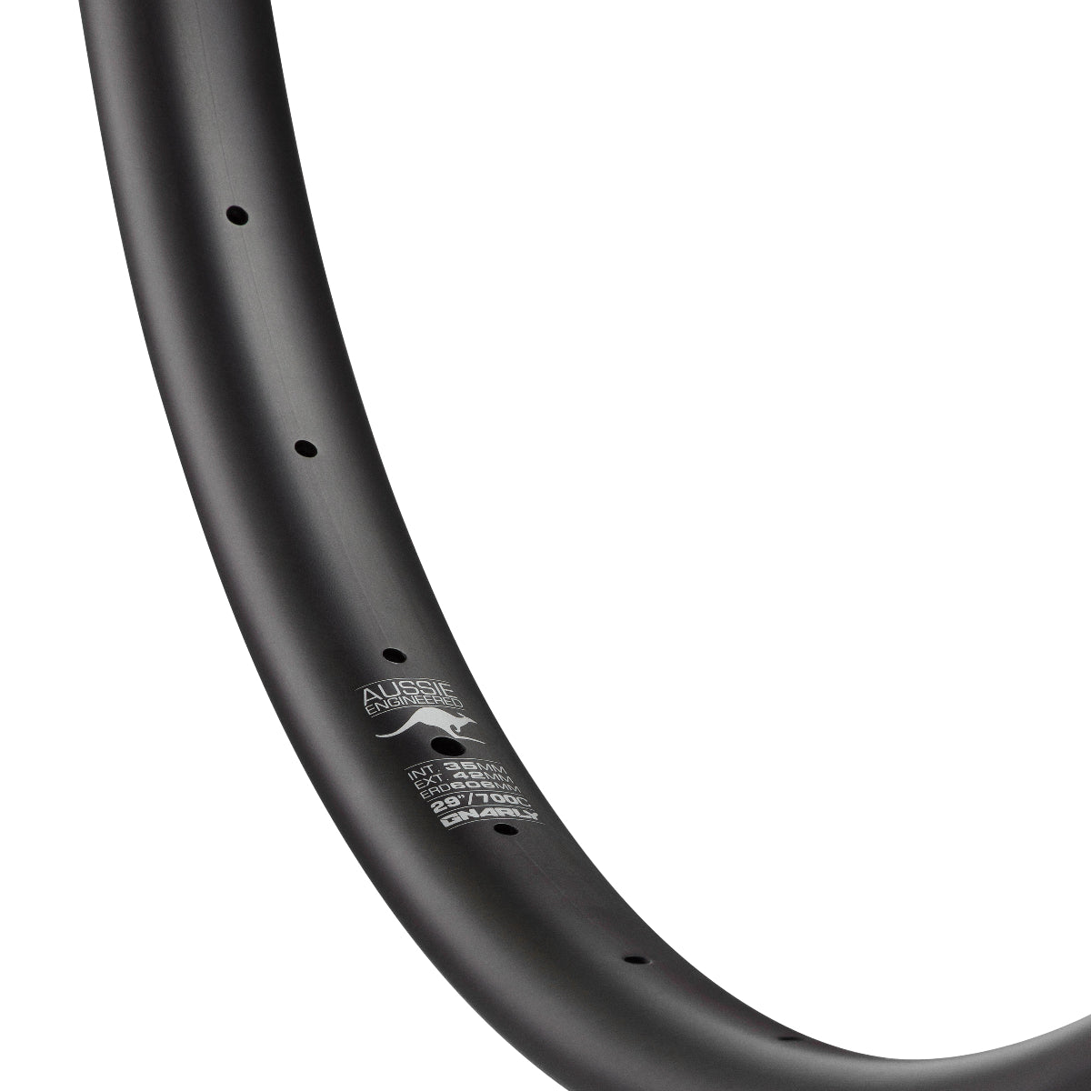 Gnarly 35mm Internal Carbon Mtn Bike Rim Close Up