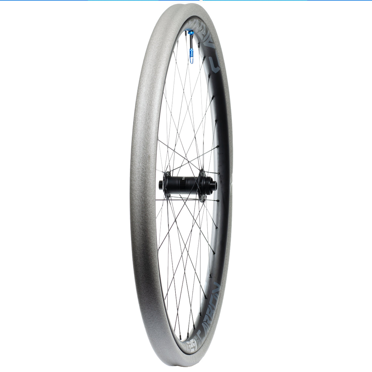 Gnarly gray tubeless tyre insert mounted onto carbon mtb rim