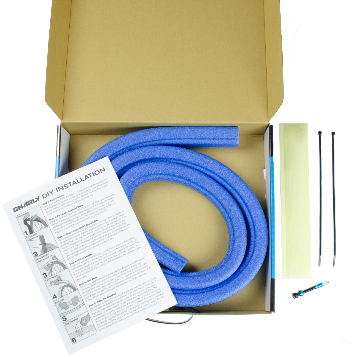 Gnarly Blue tubeless tyre insert whats in the box kit