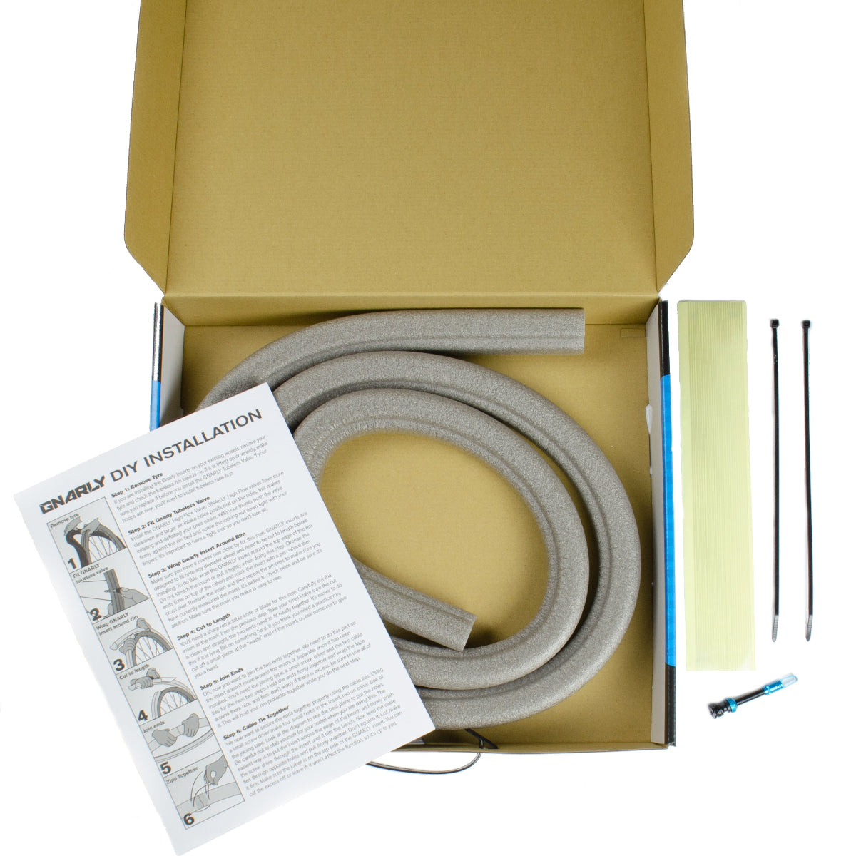 Gnarly Grey tubeless tyre insert whats in the box kit
